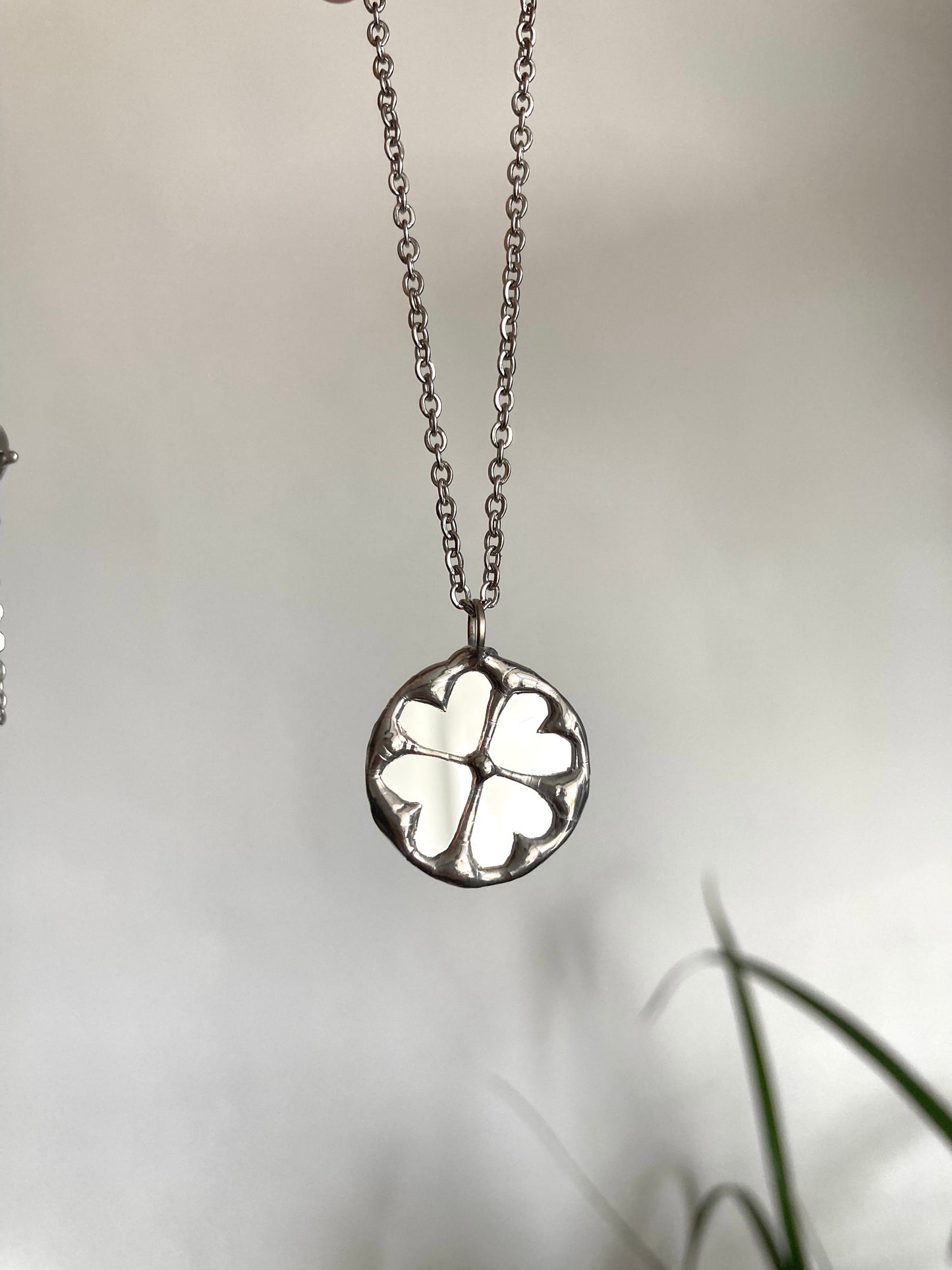 Clover Necklace, Four Leaf Lucky Clover Necklace, st Patricks day gift, Birthday Gift, Summer Jewelry