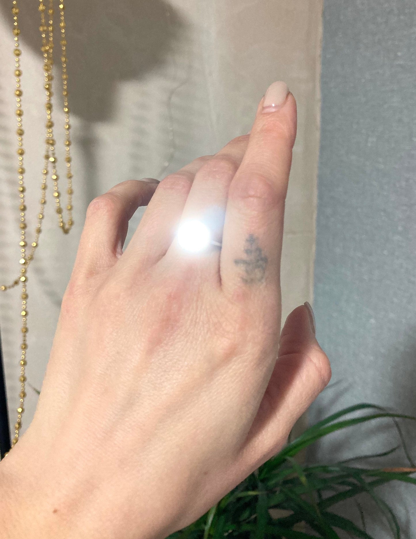Stained mirror ring, Statement ring for women, Minimalist jewelry, Stained glass Round Circle Disc ring, Tiny ring with mirror