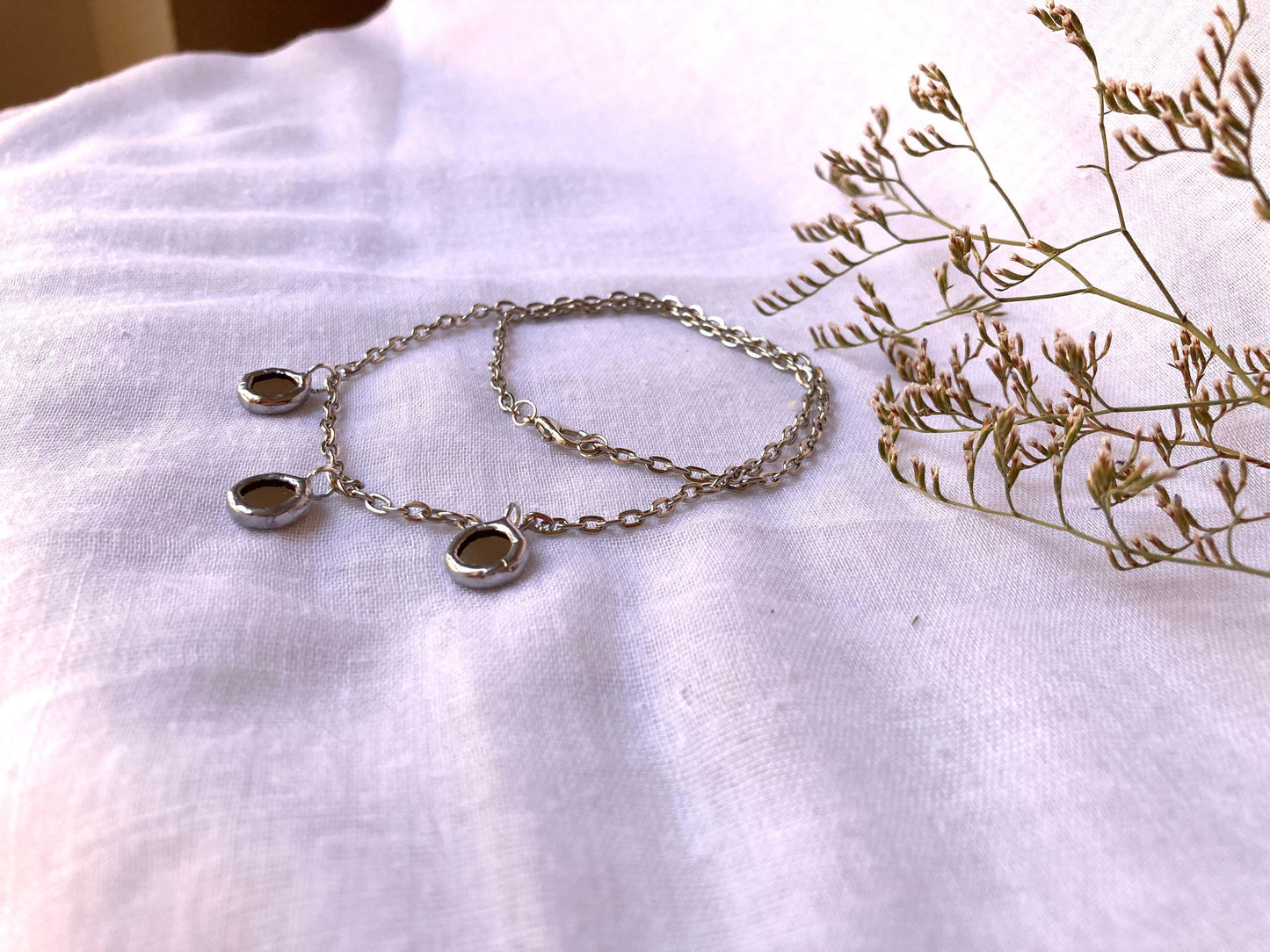 Small Mirrors necklace, 10 mm, Stained glass Necklace, Looking Glass Jewelry, Round mirror necklace