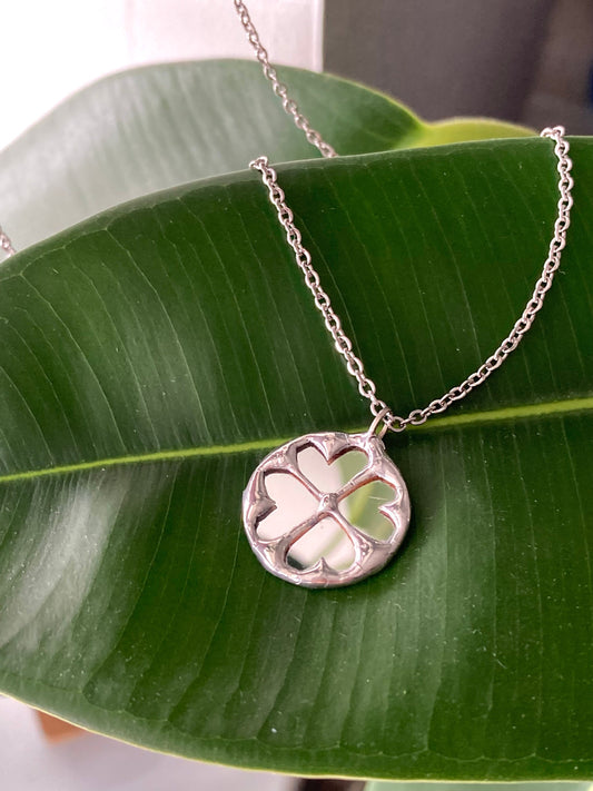 Clover Necklace, Four Leaf Lucky Clover Necklace, st Patricks day gift, Birthday Gift, Summer Jewelry