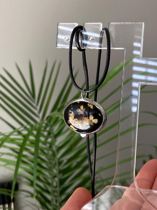 Real Flower Pendant: Gothic Lunnitsa Amulet, Slavic Jewelry