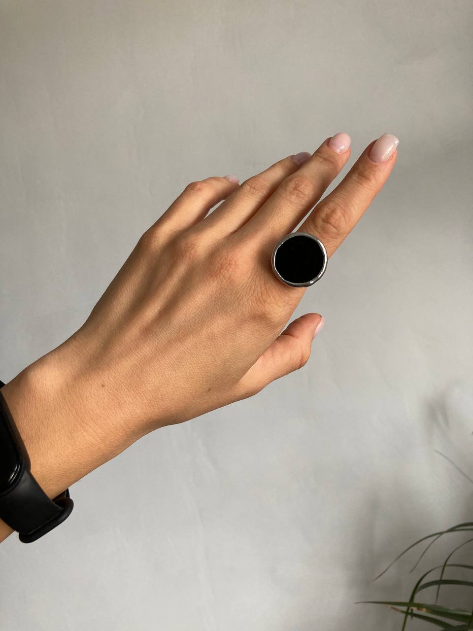 Black glass online ring